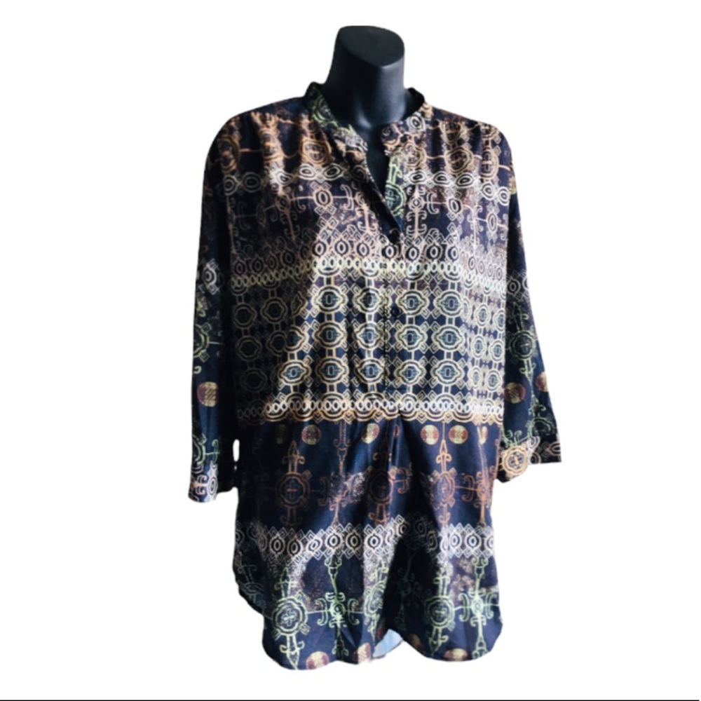 NWT Amelia Boho Tunic Blouse. Size L